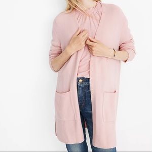 Madewell red open cardigan